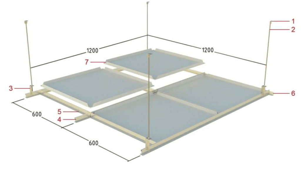 Rangka Plafon Metal Perforated