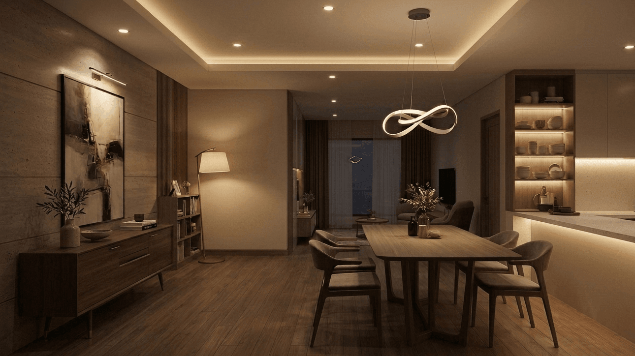inspirasi jenis lighting rumah estetik